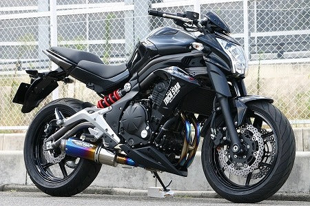 レーシングフルエキゾースト 焼チタンサイレンサー GPルックエンド ER-6n'12~ NINJA650'12~ ニンジャ650'12~