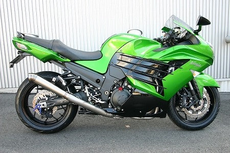 レーシングフルエキゾーストマフラー 雷神ロングサイレンサー ZX-14R'12~15