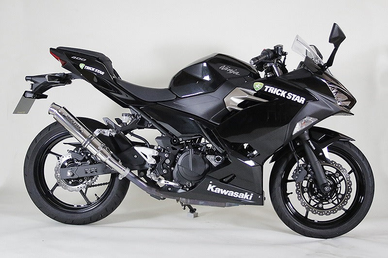 Racing Slip-on Exhaust Shotgun Stainless Steel Curl End Ninja400 '18~