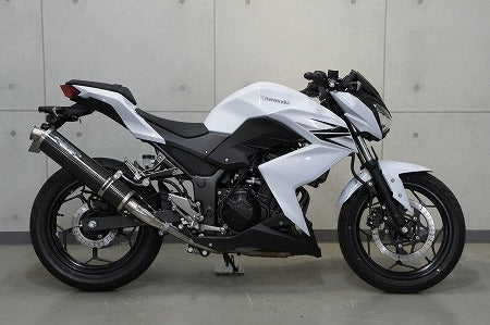 レーシングスリップオンマフラー ラウンドサイレンサー カーボン Z250'13~