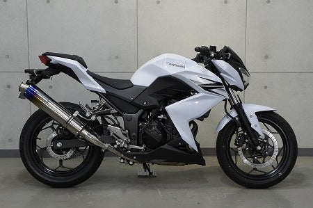 レーシングスリップオンマフラー ラウンドサイレンサー 焼チタン Z250'13~