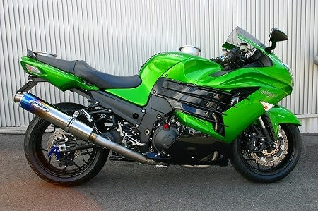 Racing Dual Slip-On Muffler Titanium Stainless Steel Pipe ZX-14R '12-'15