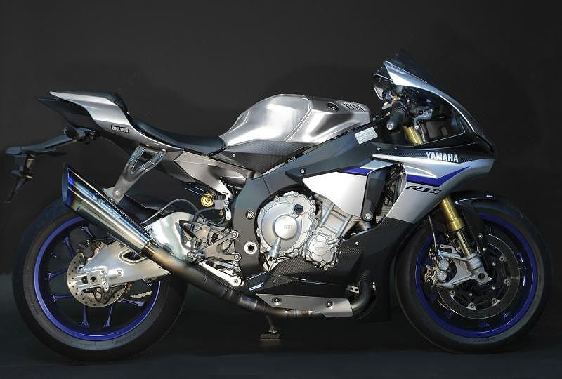 Racing Slip-On Muffler Megaphone Silencer Baked Titanium H2LOOK YZF-R1/R1M '15~ RST-207-MH