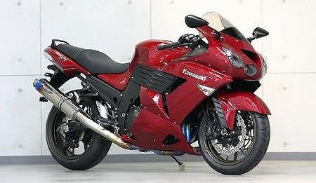 スポーツキャタライザーシステム フルエキゾーストマフラー 焼チタンサイレンサー仕様 車検対応 ZZR1400'08