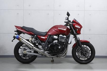 レーシングフルエキゾーストマフラー 焼チタン チタンパイプ ZRX1200DAEG