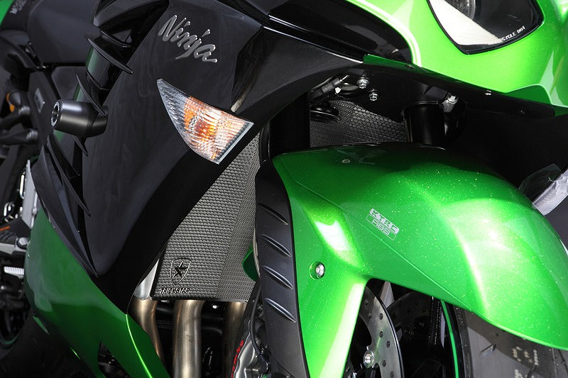 ラジエターコアガード ブラックメッキ Kawasaki ZX-14R/1400GTR カワサキ ZX-14R/1400GTR ブラックメッキ