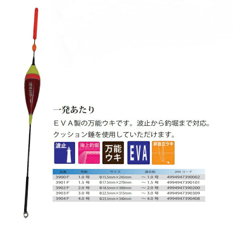 一発あたり 1.0号 φ15.5×245mm