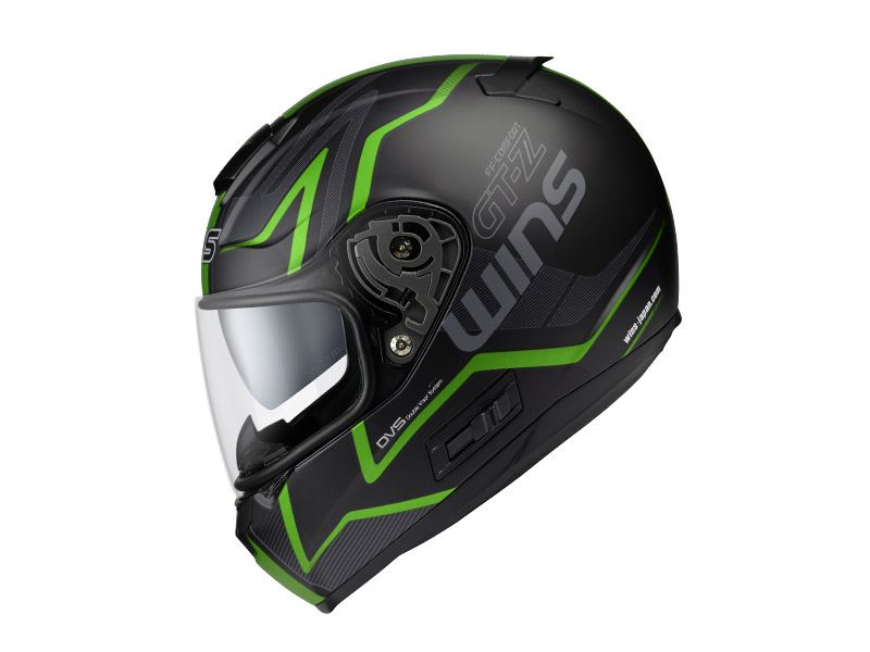 FF-COMFORT GT-Z Full-Face Helmet Matte Black x Green