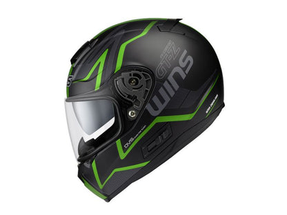 FF-COMFORT GT-Z Full-Face Helmet Matte Black x Green