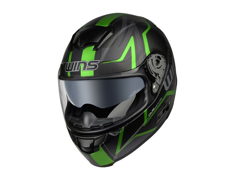 FF-COMFORT GT-Z Full-Face Helmet Matte Black x Green