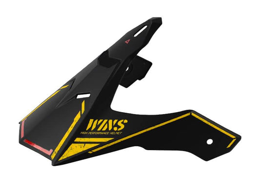 Visor for X-ROAD1/2 Matte Black x Yellow Red