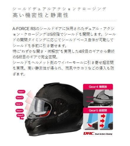 A-FORCE RS フルフェイス ヘルメット タイプC カーボン