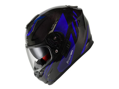 A-FORCE RS FLASH Full Face Helmet Type C Carbon x Alumite Blue