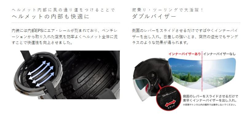 A-FORCE RS JET Helmet Type C Carbon (Red Interior)
