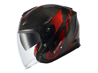 A-FORCE RS JET FLASH Jet Helmet Type C Carbon x Iron Red