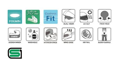 G-FORCE SS Full Face Helmet Type C Cool White