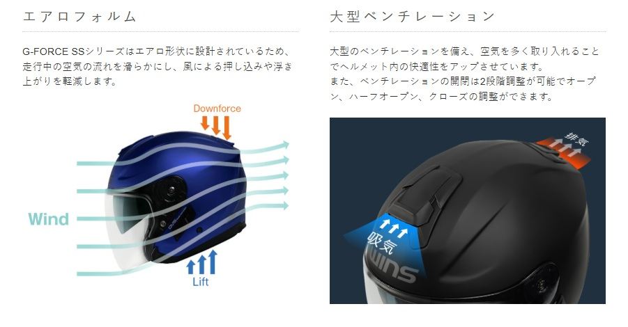 G-FORCE SS JET ジェット ヘルメット タイプC アッシュグレー