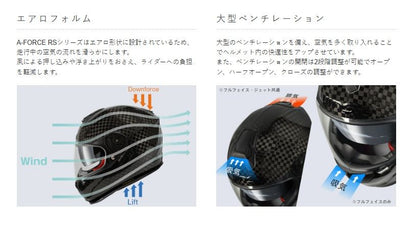 A-FORCE RS 12K フルフェイス ヘルメット タイプC 12Kカーボン