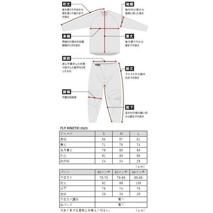 23スプリングモデル KINETIC KORE MXパンツ ブルー/ホワイト/ハイビス