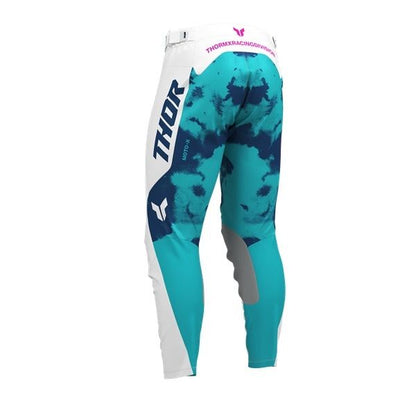 Youth LAUNCH BLEACH MX Pants White/Aqua