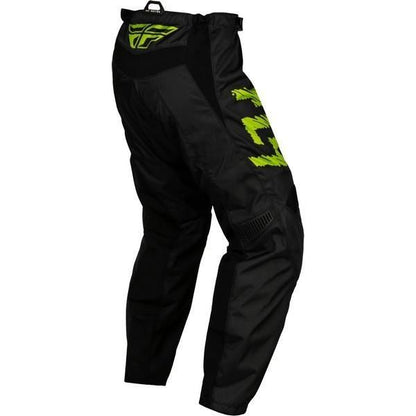 24 F-16 MX Pants Black/Neon Green/Light Gray Kids