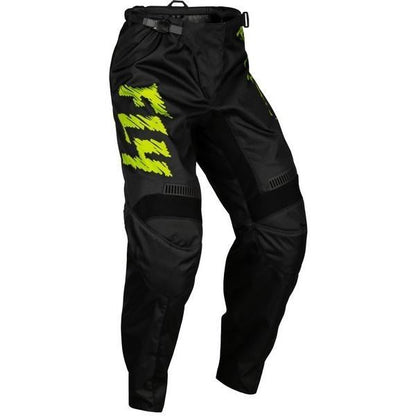 24 F-16 MX Pants Black/Neon Green/Light Gray Kids