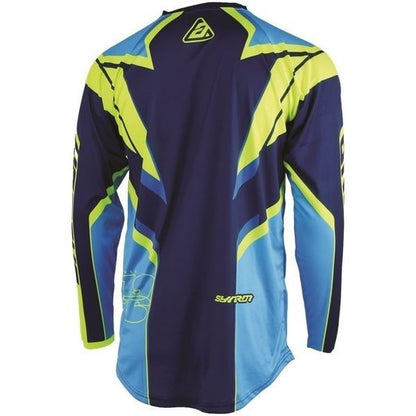 24モデル SYNCRON ENVENOM MXジャージ ブルー/アシッド