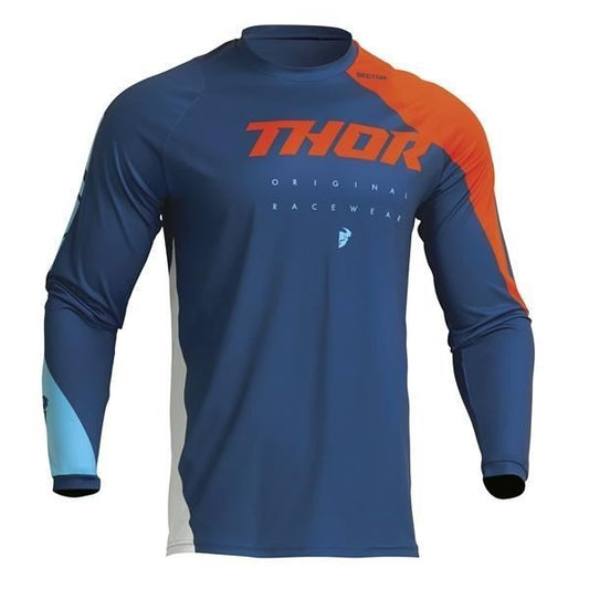 23 SECTOR EDGE MXジャージ ネイビー/レッドオレンジ キッズ