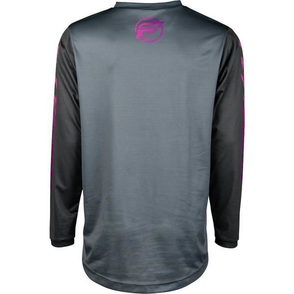 24 F-16 MXジャージ グレー/チャコール/ピンク キッズ