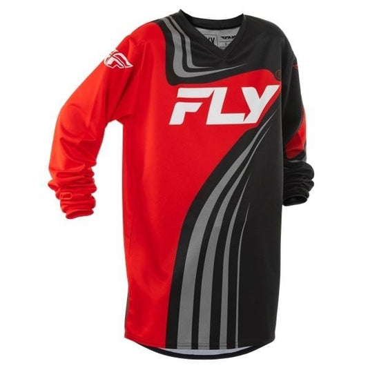 F-16 MXジャージ ブラック/レッド/ホワイト キッズ