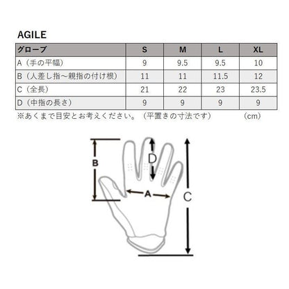 24 AGILE SOLID MXグローブ ミッドナイト/グレー