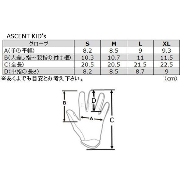 24 ASCENT MXグローブ PRIX ブルー/ブラック キッズ