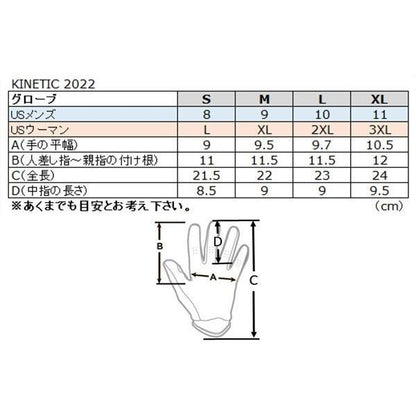 24モデル KINETIC PRIX MXグローブ チャコール/ハイビス