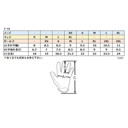 24モデル F-16 MXグローブ ブラック/チャコール