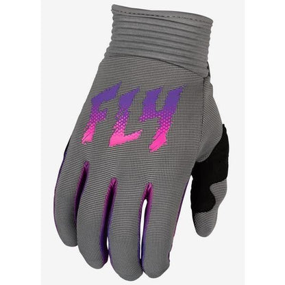 24 F-16 MX Gloves Gray/Pink/Purple Kids