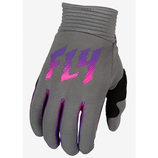 24 F-16 MX Gloves Gray/Pink/Purple Kids