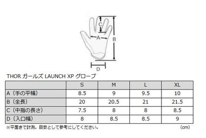 ガールズ LAUNCH XP MXグローブ アクア