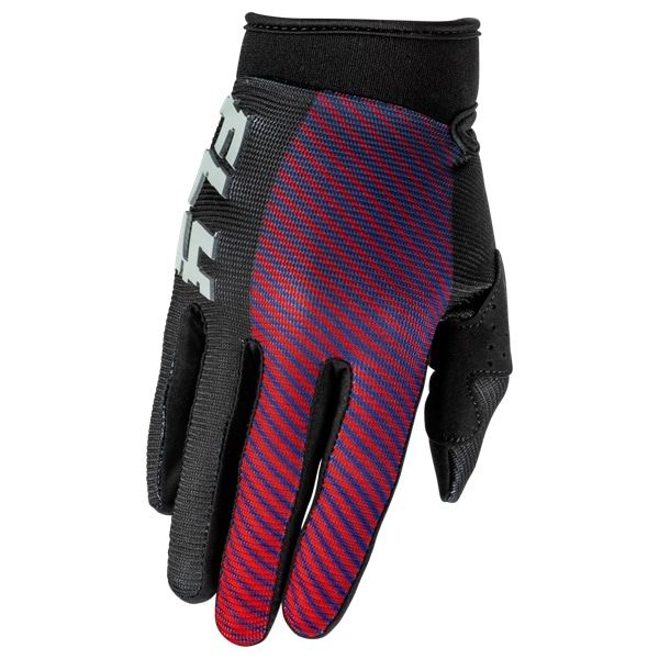 Kids F-16 MX Gloves Black/Red/Purple