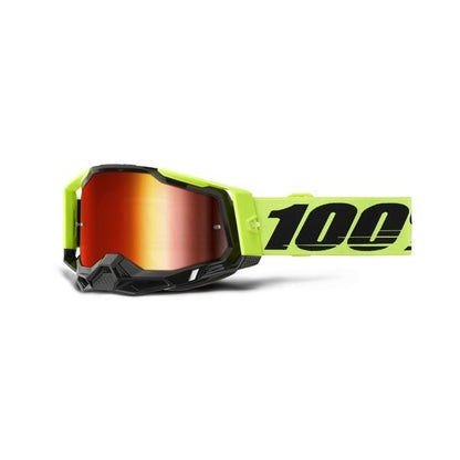 RACECRAFT2 Goggles Neon Yellow Red Mirror Lens Standard