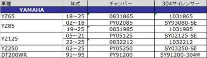 ステンレスサイレンサー 304 YZ125