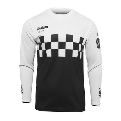 MX Jersey HALLMAN DIFFER CHEQ Black/White