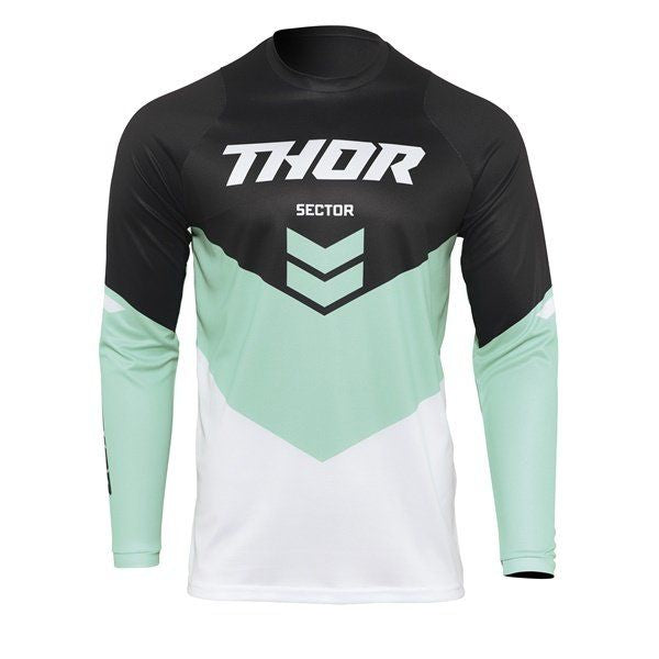 MX Jersey SECTOR CHEV Black/Mint L Size Kids