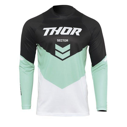 MX Jersey SECTOR CHEV Black/Mint L Size Kids