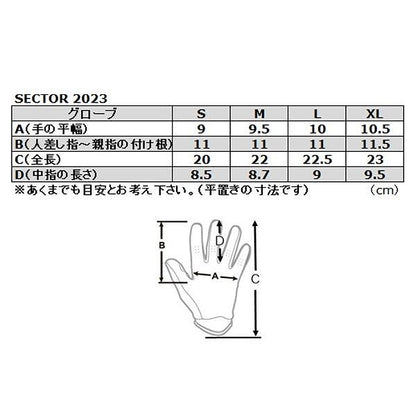 SECTOR MXグローブ ブラック