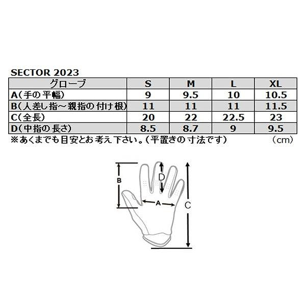 SECTOR MXグローブ ネイビー