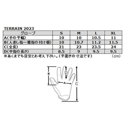 TERRAIN EDグローブ ブラック/チャコール