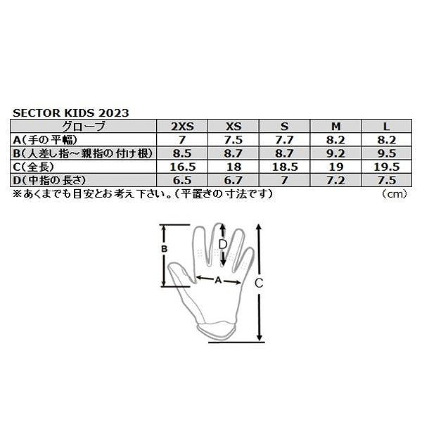 SECTOR MXグローブ グレー L キッズ