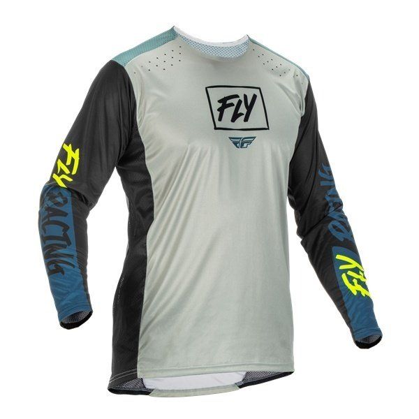 MX Jersey LITE Grey/Teal/Hibiscus Size M