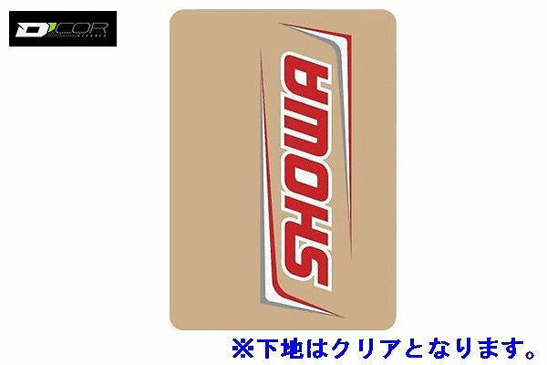 フォークプロテクター SHOWA デカール レッド/ホワイト 22×16cm 左右2枚セット