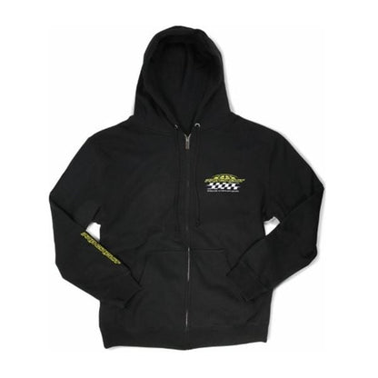 Racer Zip Hoodie Black